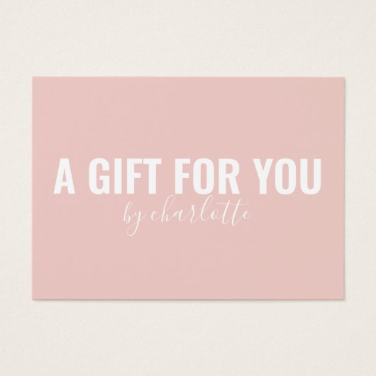 赤面ガーリーピンクミニマリストギフトセリフ (正面)