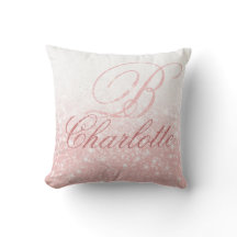 赤面ガーリーピンクモノグラムイニシャル名