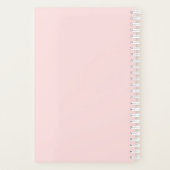 赤面ガーリーピンクローズ金ゴールドモカスタムノグラム プランナー手帳 (裏面)