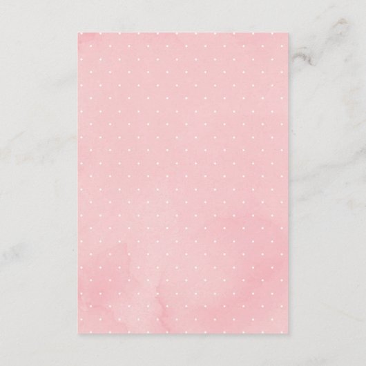 赤面ガーリーフローラ森林動物図書用ベビー エンクロージャーカード (裏面)