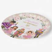 赤面ガーリー・ナックラッカー・バースデー・パーティー・ガール ペーパープレート (アングル)