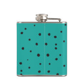 赤面キツネとドットのパターン フラスク (裏面)