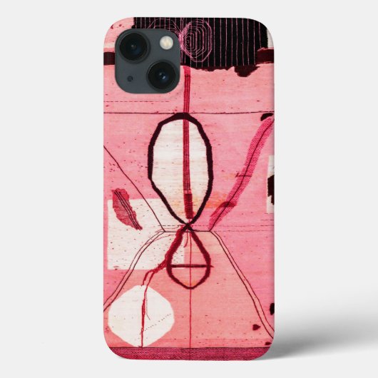 赤面キリム:ピンクモロッコ伝統アート Case-Mate iPhoneケース (裏面)