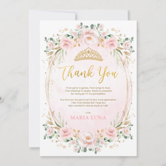 赤面キンセアニラ15番目の誕生日サンキューカード 招待状 (正面)