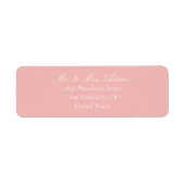 赤面クラシックピンクのプリアドレス返却済みラベル ラベル (正面)