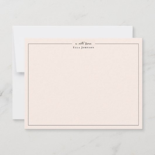 赤面クラシックピンクプロフェッショナル サンキューカード (正面)