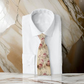 赤面クラシックピンクローズフラワー | ネクタイ