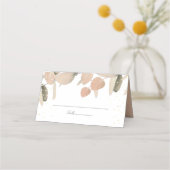 赤面クラシックユーカリグリッター結婚ズ プレイスカード (正面)