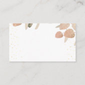 赤面クラシックユーカリ結婚のウェブサイト エンクロージャーカード (裏面)