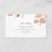 赤面クラシックユーカリ結婚のウェブサイト エンクロージャーカード (正面)