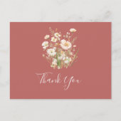 赤面クラシックワイルドフラワーありがとう ポストカード (正面)