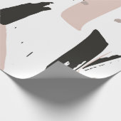 赤面クラッシュモダン抽象芸術ストローク ラッピングペーパー (角)