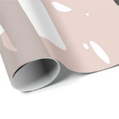 赤面クラッシュモダン抽象芸術ストローク ラッピングペーパー (ロールコーナー)