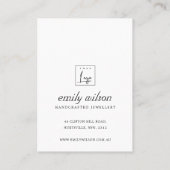 赤面クラフトフローラママギフトネックレスイヤリングカード プレイスカード (裏面)