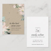 赤面クラフトフローラ母ギフトイヤリング表示カード プレイスカード (正面/裏面)