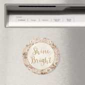 赤面クリームトロピカルフローラ金ゴールドグリッターシャイン マグネット (インサイチュ (食洗機))