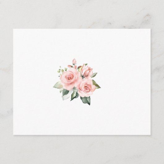 赤面クリームフラワー結婚ズ金ゴールドの宿泊施設 エンクロージャーカード (裏面)