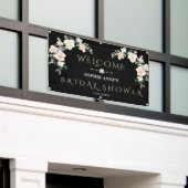 赤面クリームフローラブライダルシャワーウェルカムサイン 横断幕 (ビルの外側)