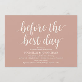 赤面クリーム素朴のリ結婚ハーサルディナー 招待状