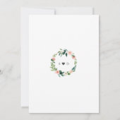 赤面クリーム花金ゴールド書結婚道 招待状 (裏面)