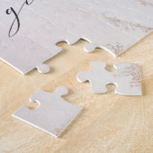 赤面グラデーションピンクフロステッドフォイルフラワーガール提案 ジグソーパズル (側面)