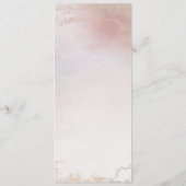 赤面グラデーションピンクフロステッド箔水彩ディナー メニュー (裏面)