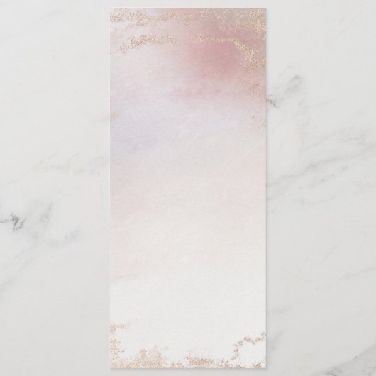 赤面グラデーションピンクフロステッド箔水彩ディナー メニュー (裏面)