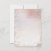 赤面グラデーションピンクフロステッド箔結婚式RSVP返信 出欠カード (裏面)