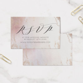 赤面グラデーションピンクフロステッドWebサイトRSVPカード挿入