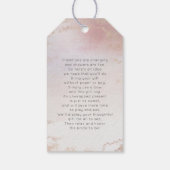 赤面グラデーションピンク霜ブライダル表示シャワー ギフトタグ (裏面)