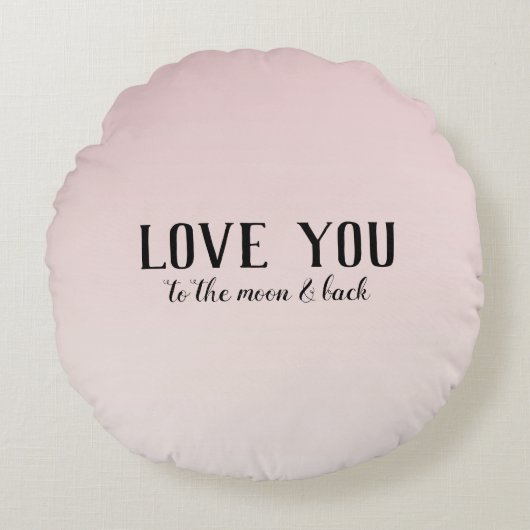 赤面グラデーションピンク ラウンドクッション (正面)