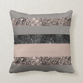 赤面グリッターグストライプラム#1 #shiny クッション