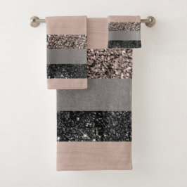 赤面グリッターグストライプラム#1 #shiny バスタオルセット