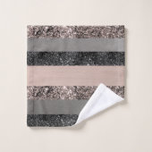 赤面グリッターグストライプラム#1 #shiny バスタオルセット (ウォッシュタオル)