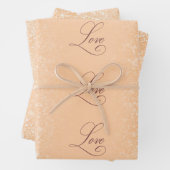 赤面グリッターグラデーションカラーFFCBA1 ラッピングペーパーシート (インサイチュ)