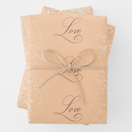 赤面グリッターグラデーションカラーFFCBA1 ラッピングペーパーシート (インサイチュ)