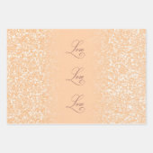 赤面グリッターグラデーションカラーFFCBA1 ラッピングペーパーシート (正面)