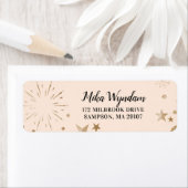 赤面グリッタースターズ&花火差出人住所 ラベル (インサイチュ)