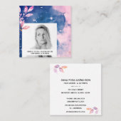 *~*赤面グリッターヘアモデル女優スターズPHOTO スクエア名刺 (正面/裏面)