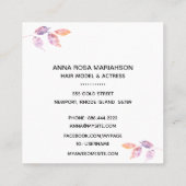 *~*赤面グリッターヘアモデル女優スターズPHOTO スクエア名刺 (裏面)