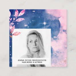 *~*赤面グリッターヘアモデル女優スターズPHOTO スクエア名刺