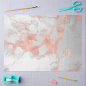 赤面グリッターホワイトピンクマーブルモダン 薄葉紙 (クラフト)