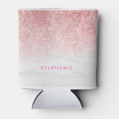 赤面グリッターマーブル名前をカスタムするクール 缶クーラー (正面)