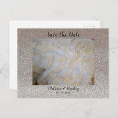 赤面グリッター写真日付発表葉書 案内ポストカード (正面/裏面)