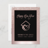 赤面グリッター数理予測新年2022 ポストカード (正面/裏面)