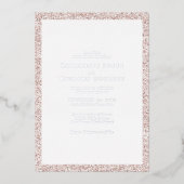 赤面グリッター画像なし結婚親の銀 箔招待状 (正面)