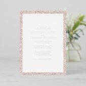 赤面グリッター画像なし結婚親の銀 箔招待状 (立ち正面)