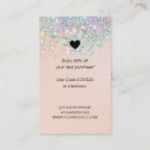 赤面グリッターBusiness Thank You For Order Insert 名刺 (裏面)