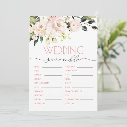 赤面グリーンフローラ結婚のワードスクランブルゲーム 招待状 (スタンド正面)