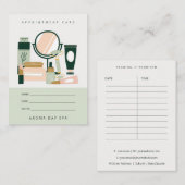 赤面グリーンメイクアップアーティスト宇宙学者アポイントメント 予約カード (正面/裏面)
